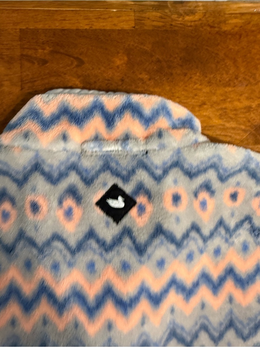 Southern Marsh Tangier Ikat Fleece Pullover Quarter Zip Geometric Pastel Size S - Picture 12 of 13